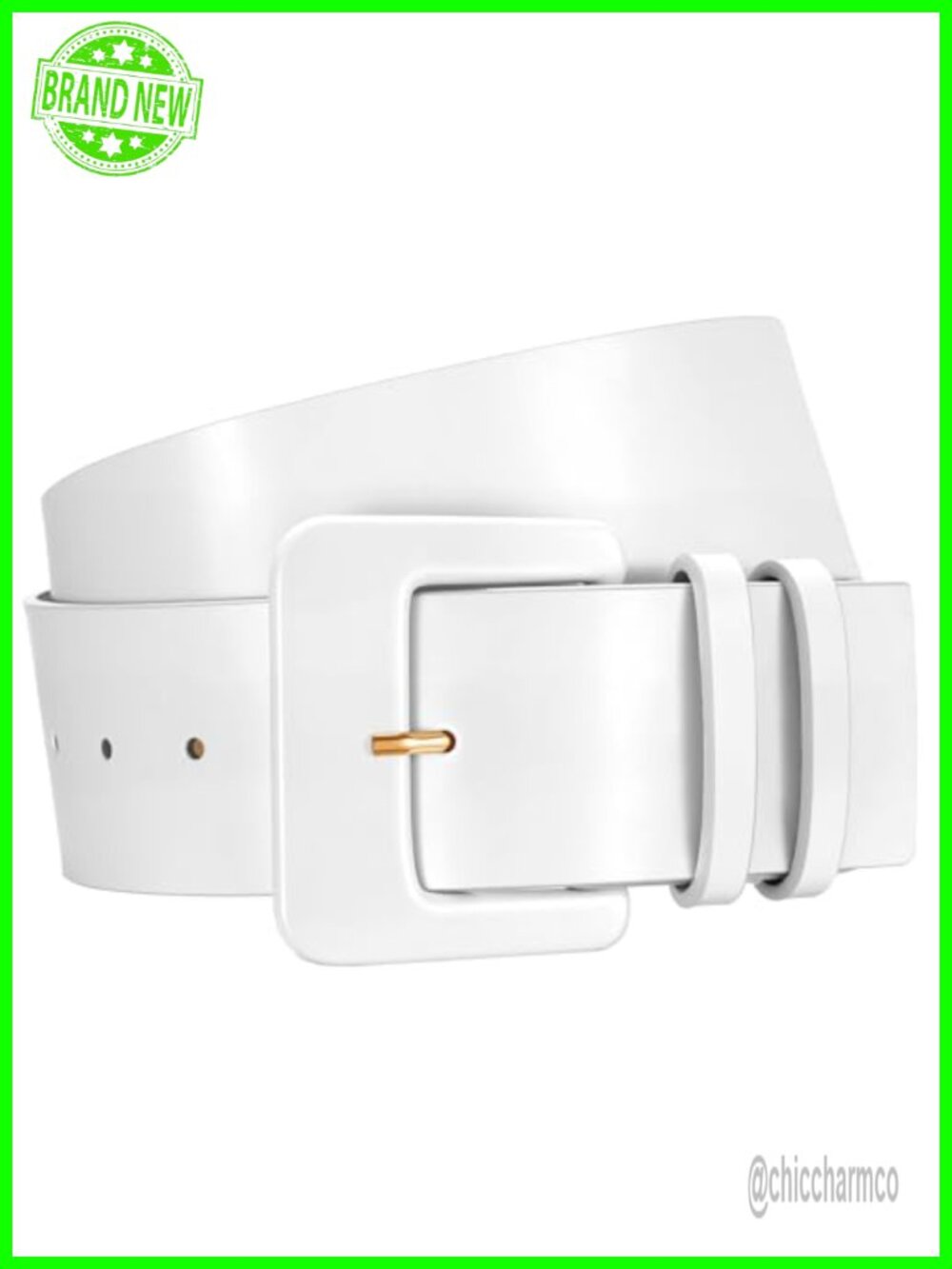 Women's Wide Faux Leather Waist Belt Square Buckle Casual Daily Wear